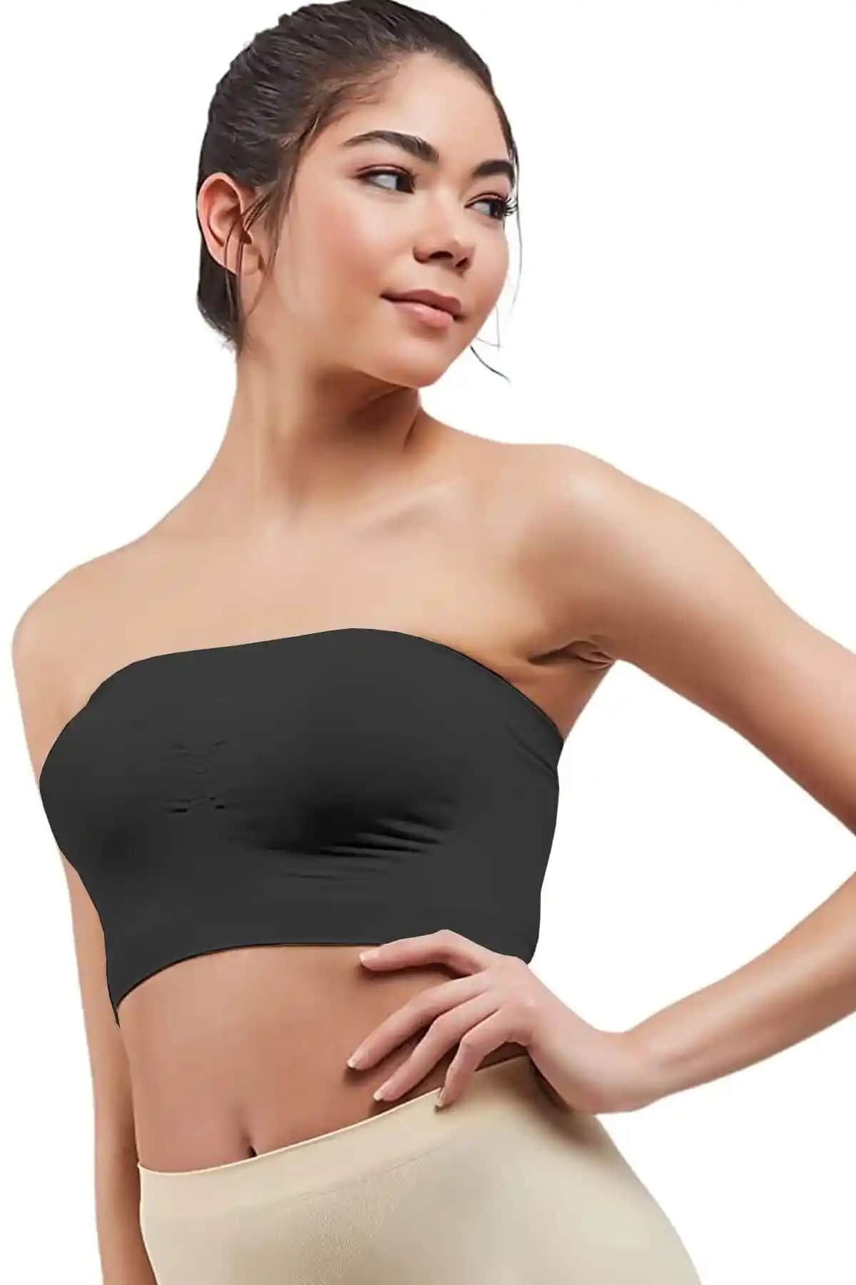Kadın Dikişsiz Straplez Body İç Giyim, Rahat ve Şık Tasarım, Günlük Kullanım İçin Uygun