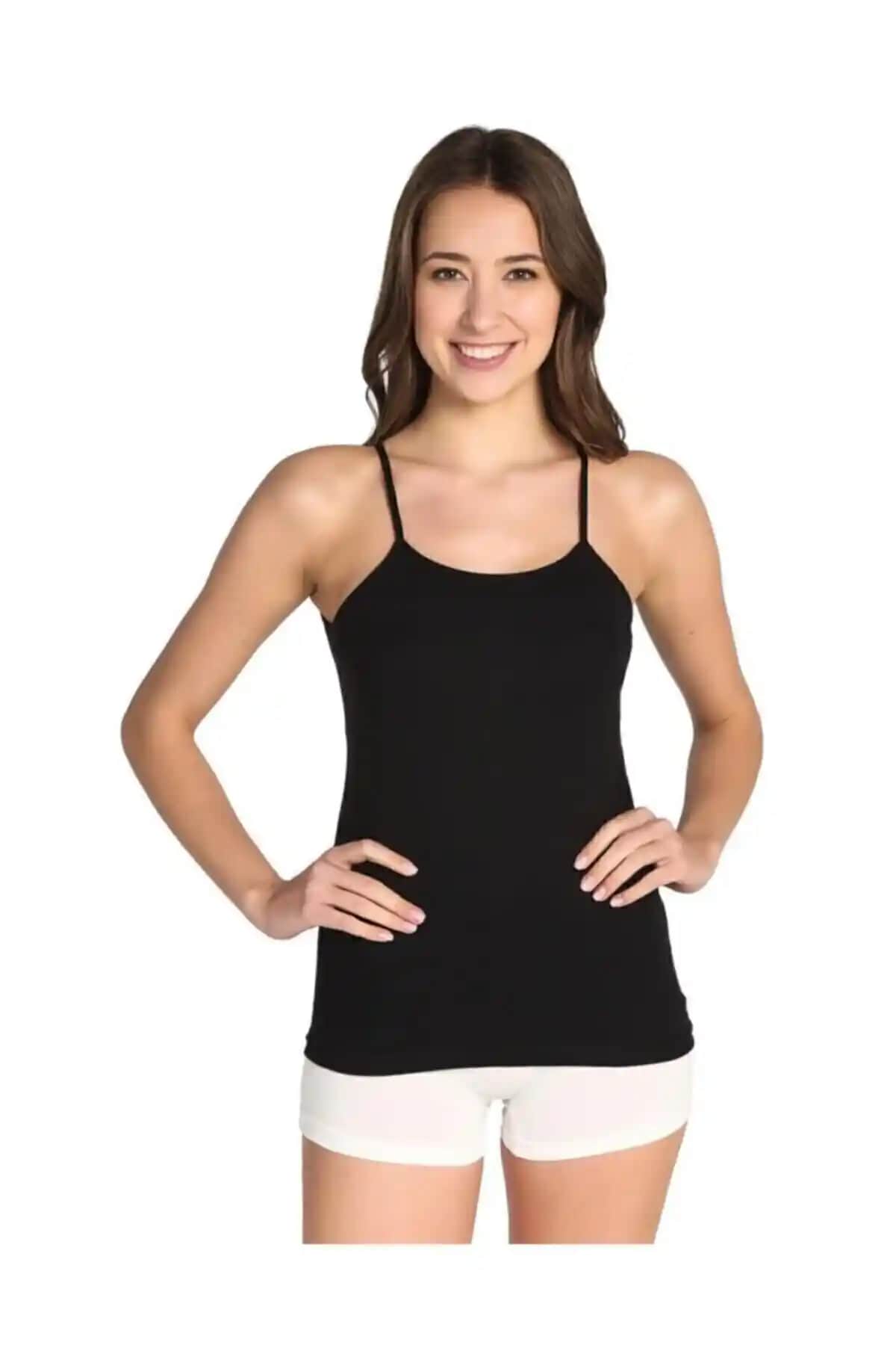 Kadın Siyah 3'lü Atlet Paketi - Konfor ve Şıklık Sunan Pamuk İç Giyim Ürünü