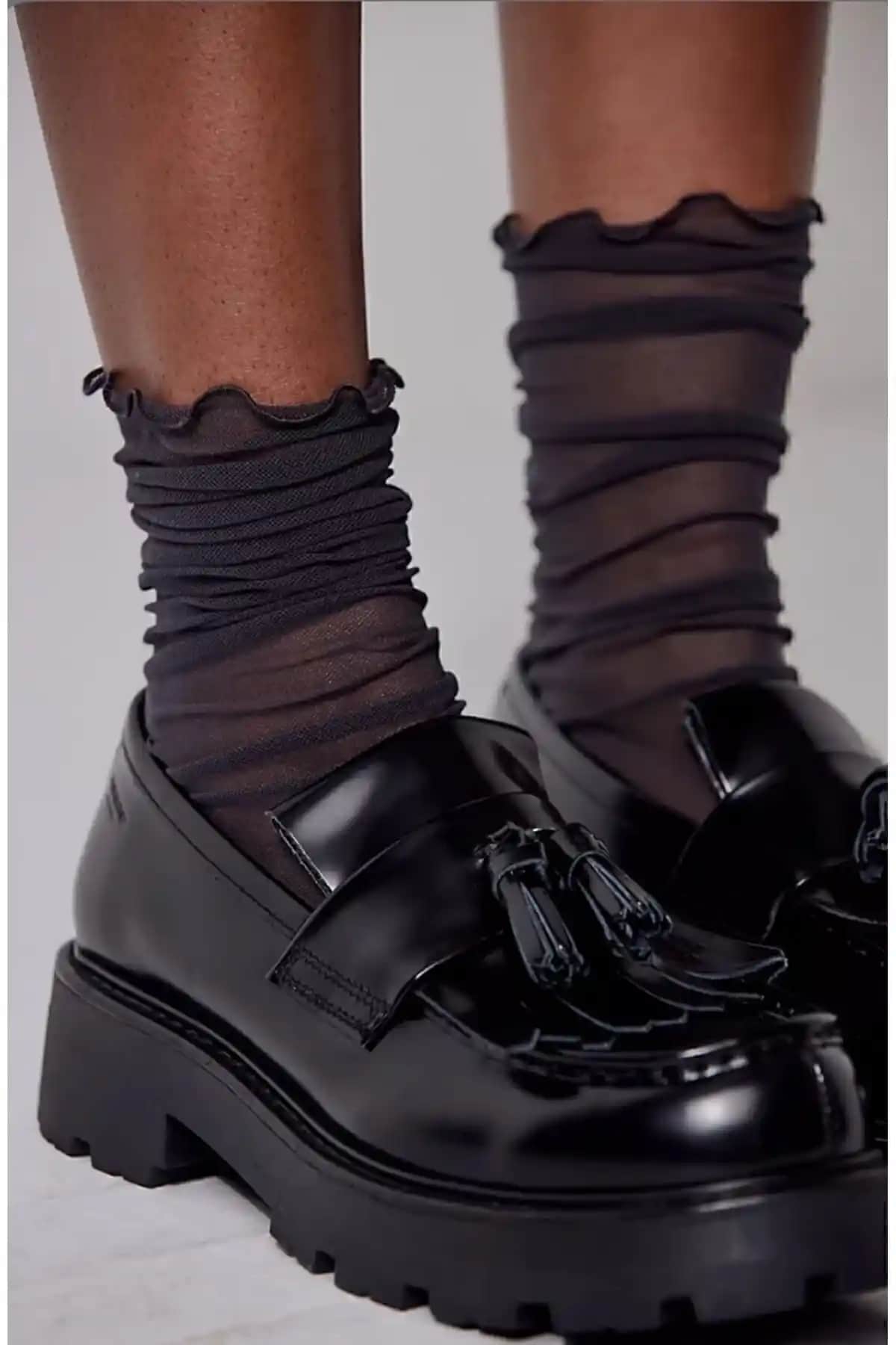 Quella Atelier Tül Kısa Çorap Günlük Kullanım İçin Şık ve Dayanıklı Tasarım