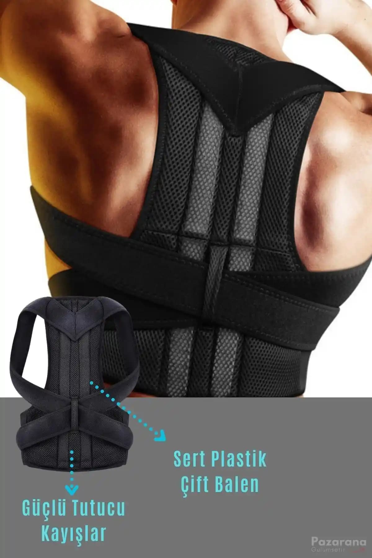 Ankaflex Balenli Dik Duruş Postur Düzeltici ile Bel ve Sırt Ağrısına Destek Sağlama