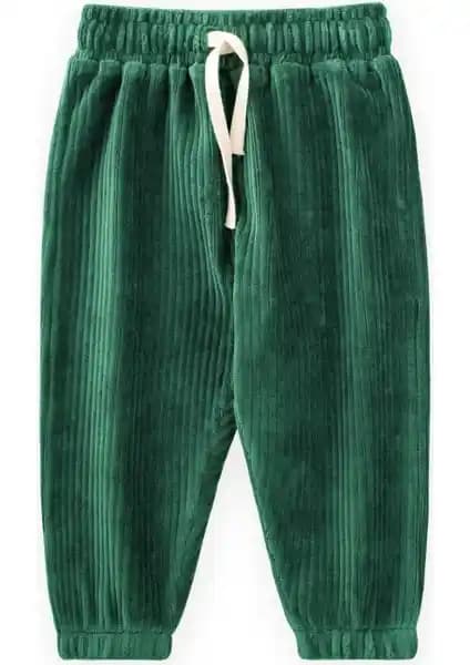 Cigit Fitilli Kadife Jogger Pantolon 1-10 Yaş Erkek Çocuklar İçin Kışlık Rahat Model