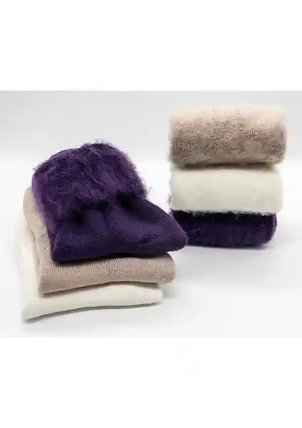 Ciho Socks Kadınlar İçin 3 Çift Termal Ekstra Yumuşak Kışlık Uyku Çorabı