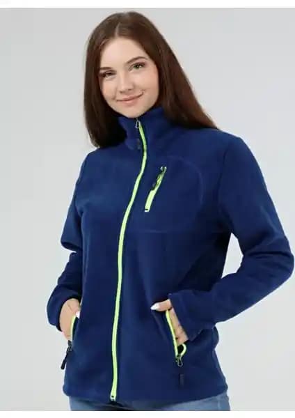 Genius Store Kadın Polar Tam Fermuarlı Outdoor Ceket - Konfor ve Kaliteli Tasarım