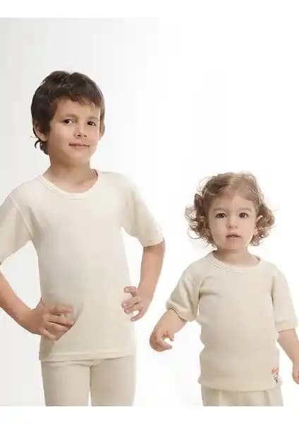 Hasyün 2'li Çocuk Yün Fanila Doğal Termal: Bronşit İçin Yumuşak ve Nefes Alabilir Atlet