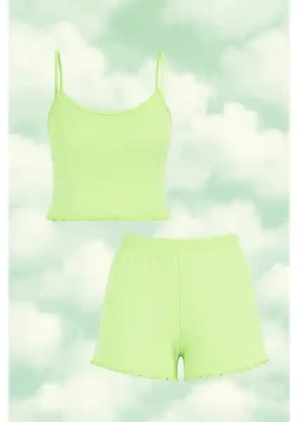 Koza İç Giyim Kadın Pamuklu İp Askılı Şort Takımı ile Yazın Rahatlığı ve Şıklığı