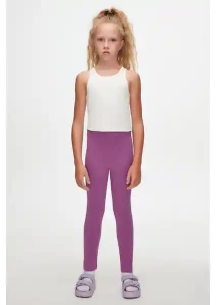 Lovetti Açık Mor Basic Kız Çocuk Kışlık Tayt - Konforlu ve Şık Mevsimlik Seçenek