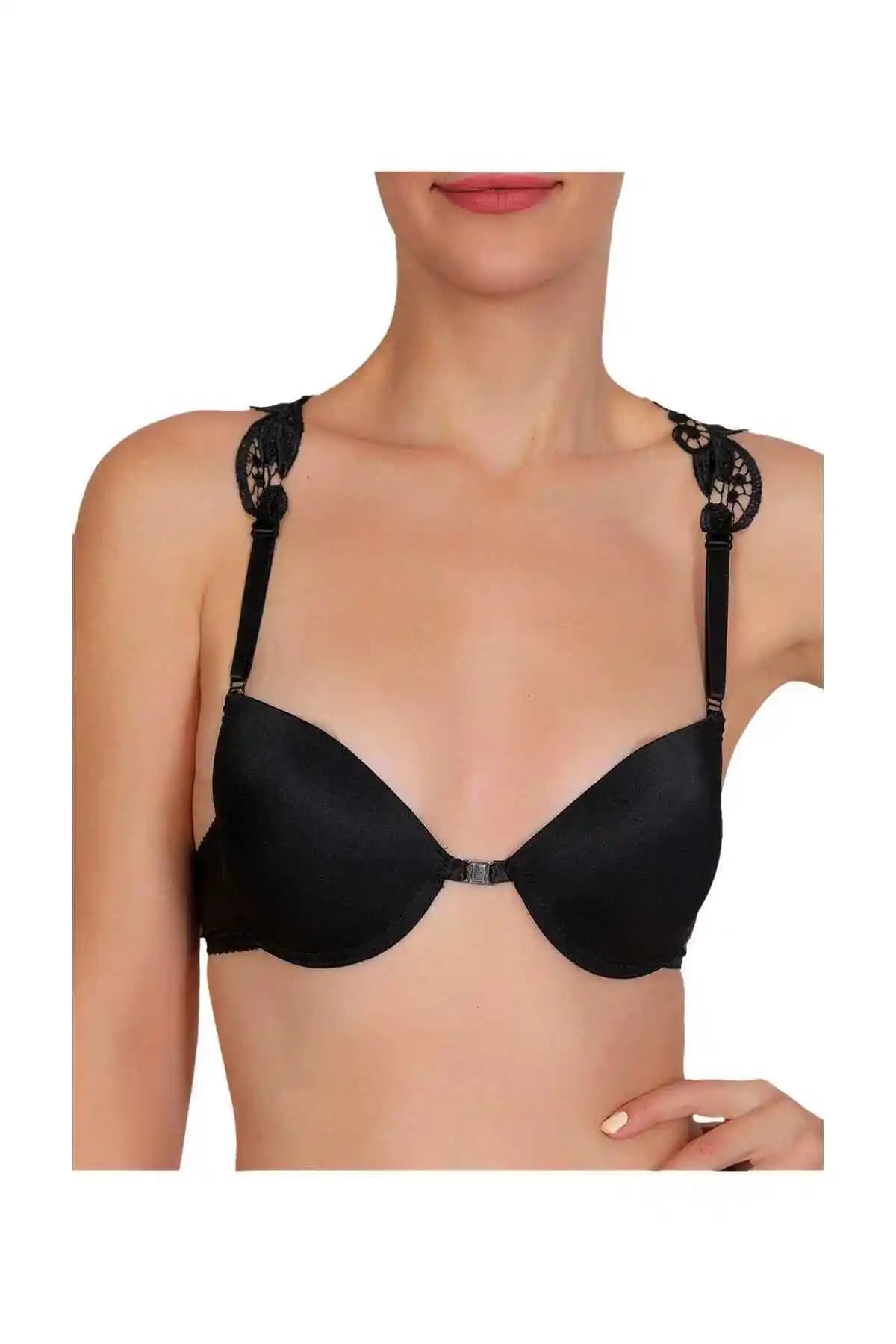 Nbb Kadın Mor Güpür Detaylı Balenli Destekli Sütyen 3693 Şık ve Rahat Tasarım