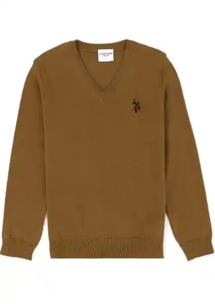 U.S. Polo Assn. Erkek Çocuk Açık Haki Triko Kazak İncelemesi ve Özellikleri