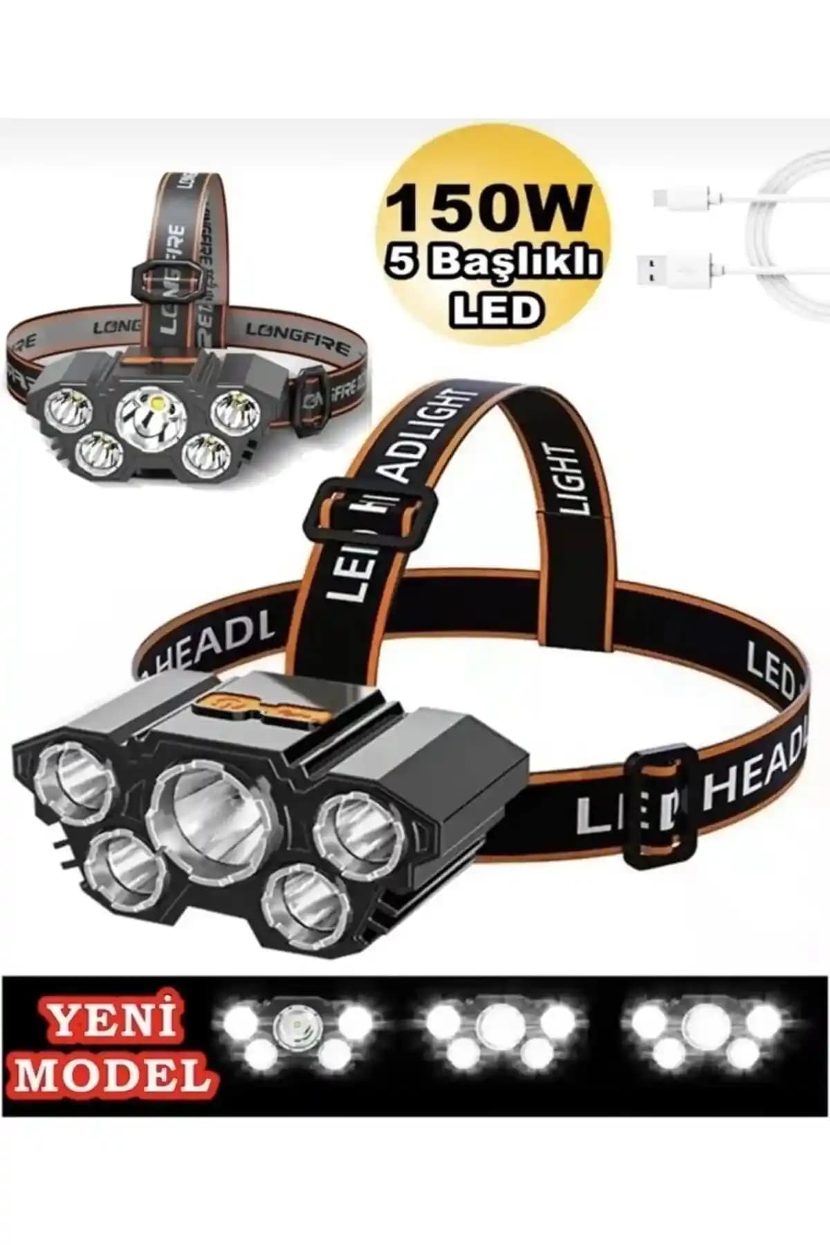 Abe 150W Ultra Güçlü Kafa Lambası ile Yüksek Performanslı Açık Hava Aydınlatması