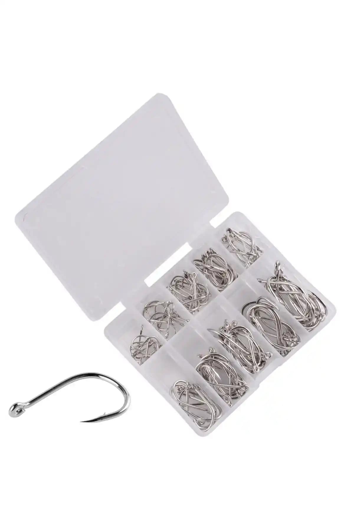 Ardeppo 100 Adet Çelik Karbon Dikenli Balıkçılık Kanca Seti - Dayanıklı ve Keskin Balıkçılık Malzemeleri