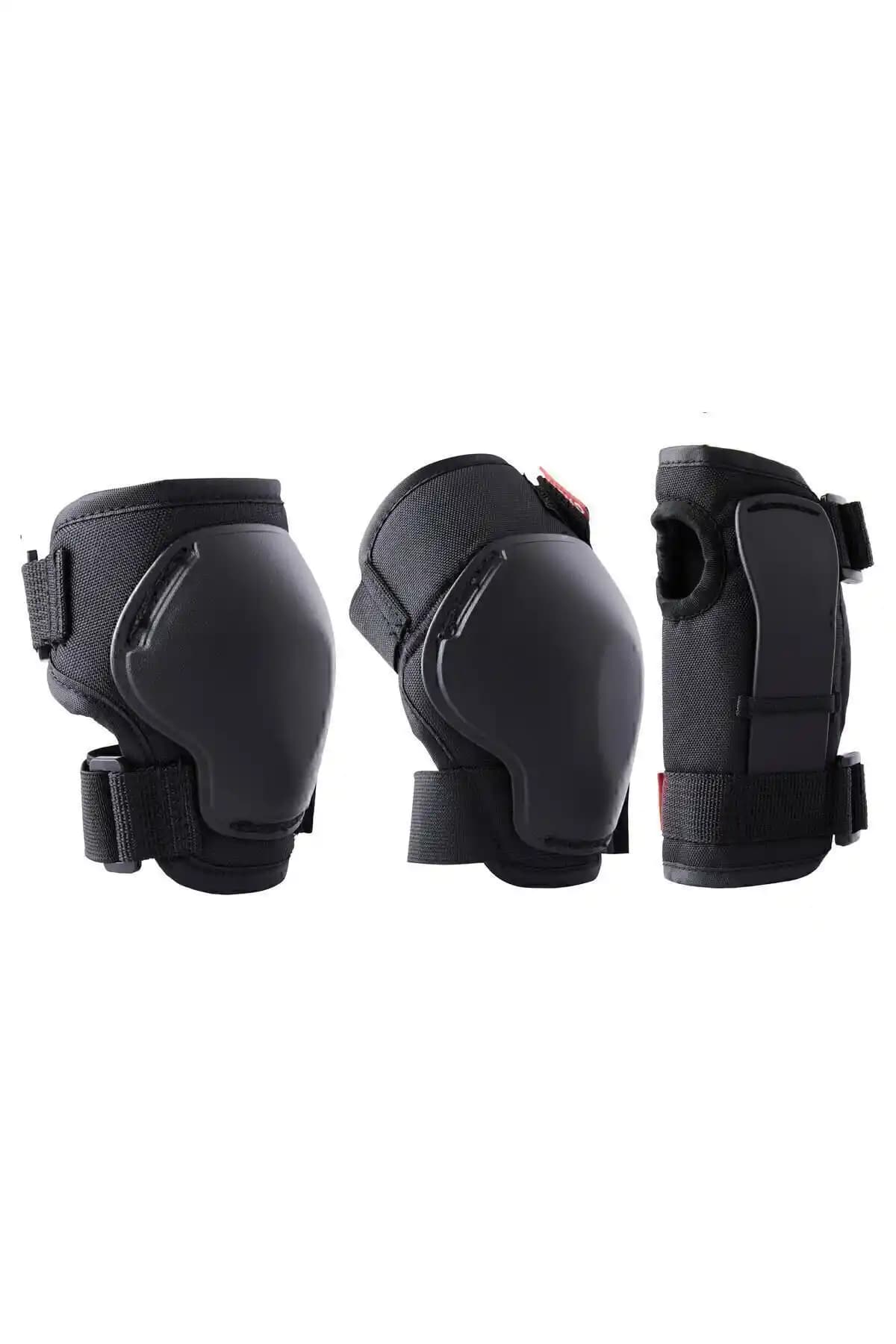 Decathlon Siyah Çocuk Koruyucu Seti Paten Kaykay Scooter Güvenlik Ekipmanı