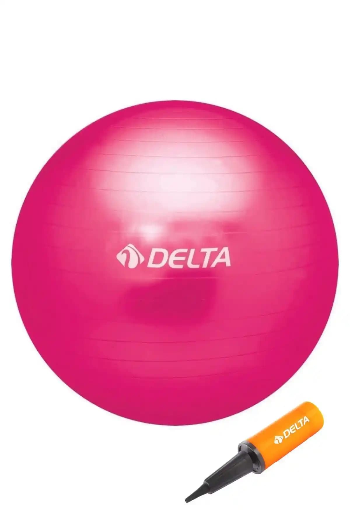 Delta 75 Cm Deluxe Fuşya Pilates Topu ve Pompa Seti Sağlıklı ve Fonksiyonel Egzersiz Arkadaşı