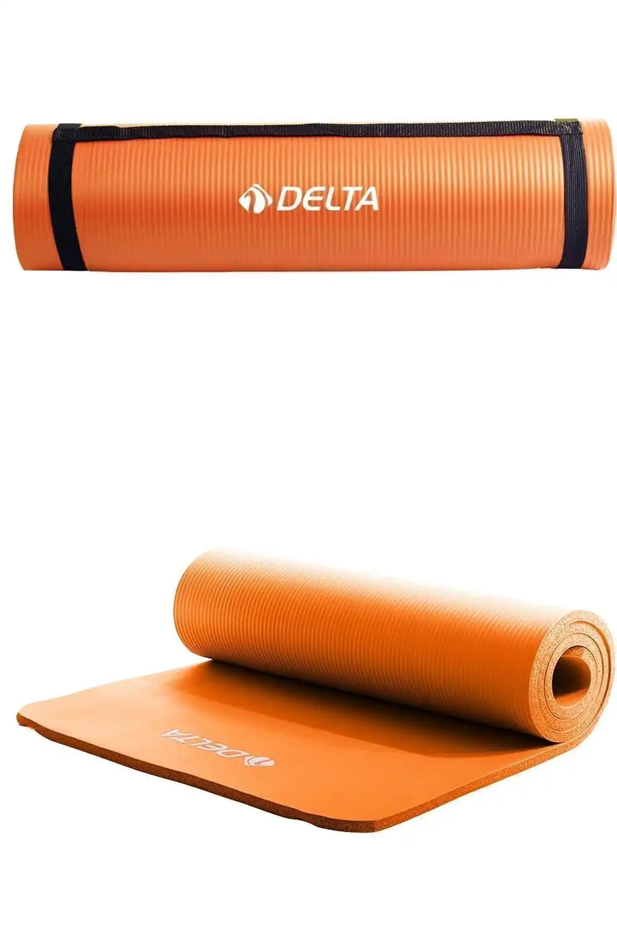 Delta Konfor Zemin 10 mm Taşıma Askılı Pilates ve Yoga Matı Enerjik Turuncu Renkli