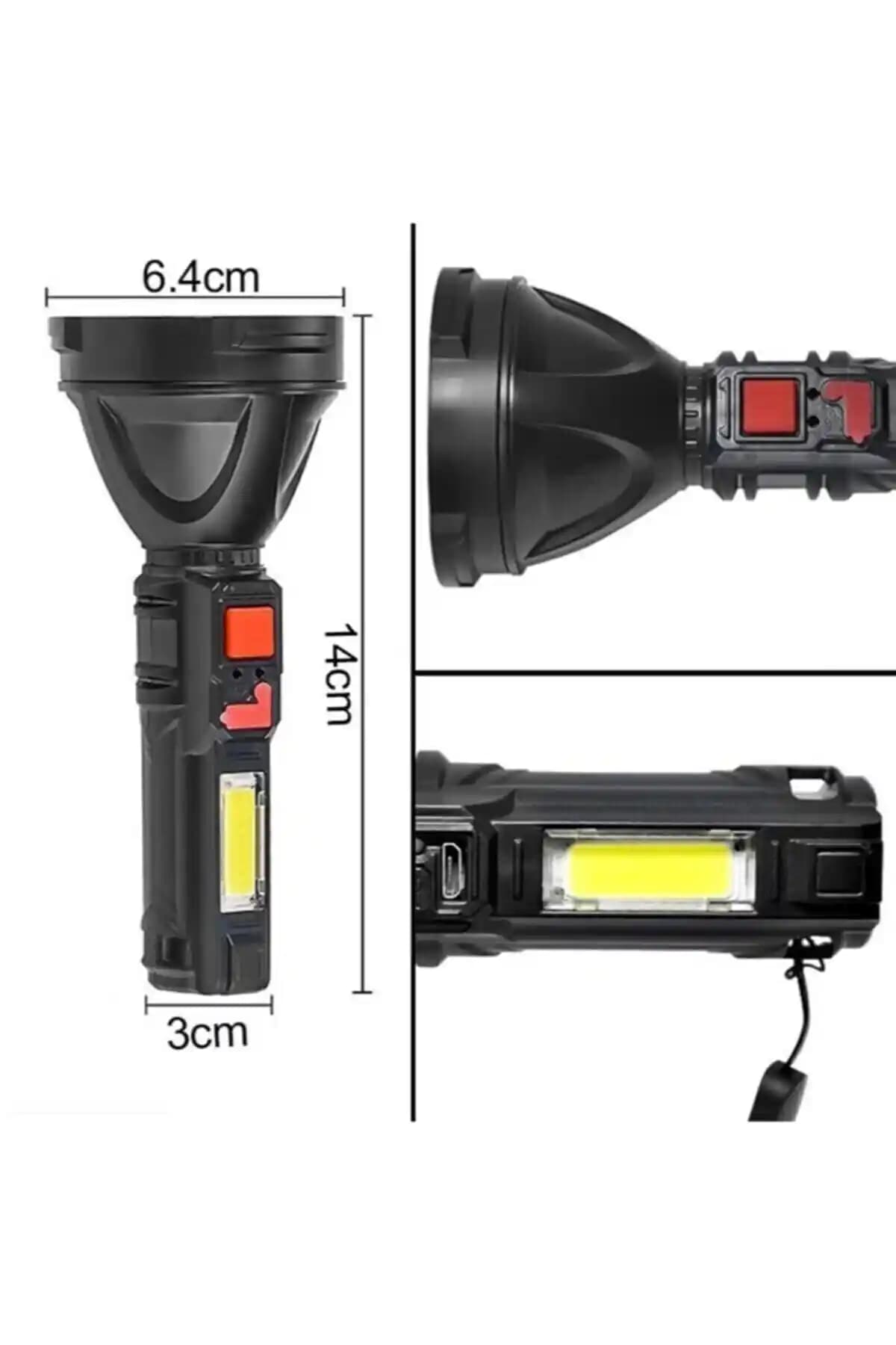 Genel Markalar GS-830 Şarjlı El Feneri: Dayanıklı ve Çok Fonksiyonlu Taşınabilir Aydınlatma Çözümü