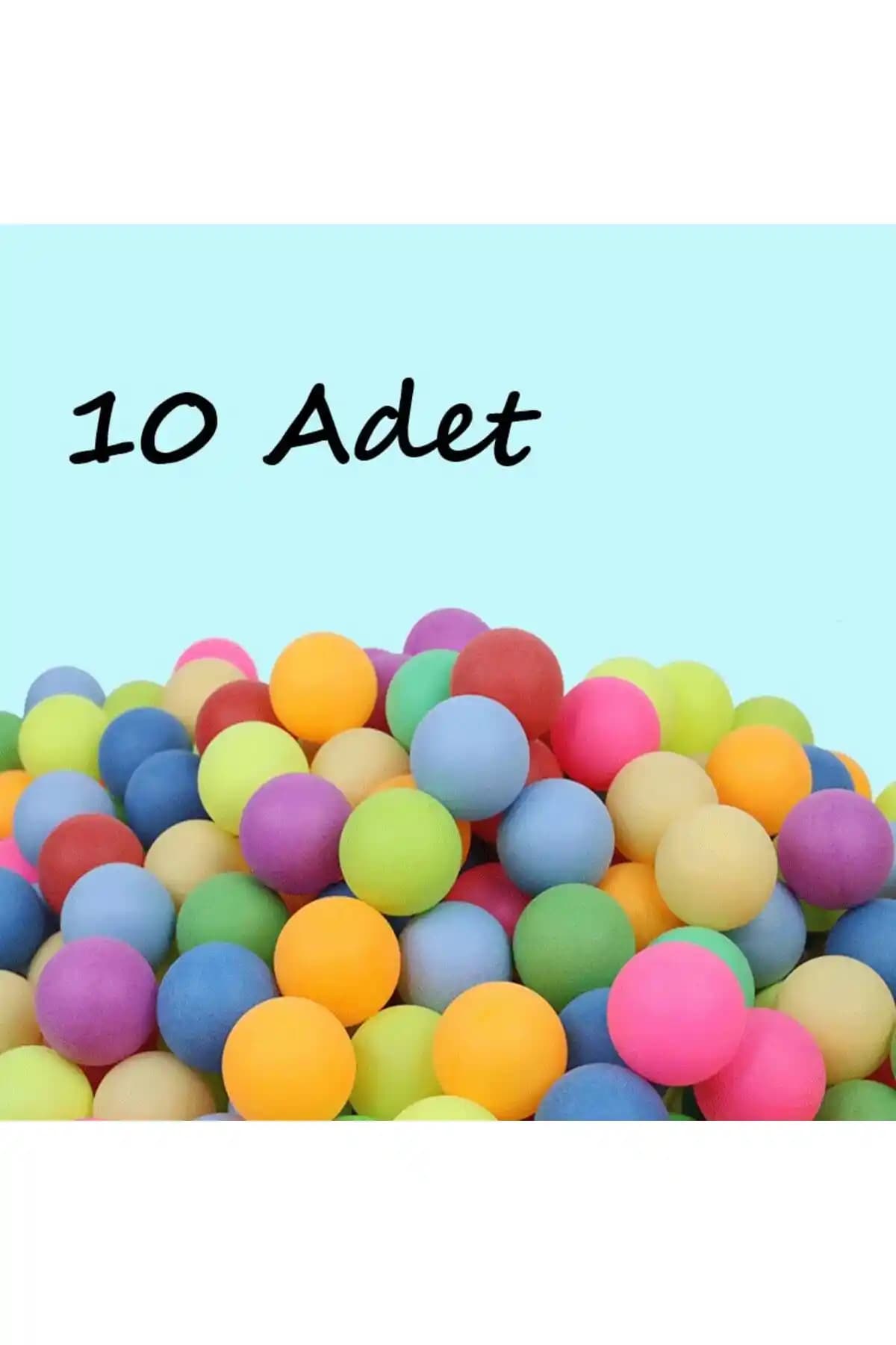 GÜZELYÜZ AVM Çok Renkli Masa Tenisi Topu Seti 10 Adet Yumuşak ve Estetik Tasarım