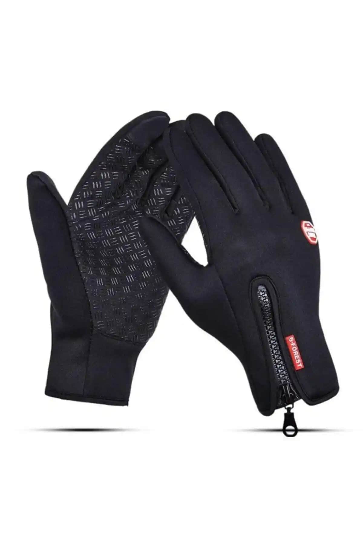 HENGSHENG Unisex Dokunmatik Ekran Uyumlu Rüzgar Geçirmez Kaymaz Kış Eldivenleri