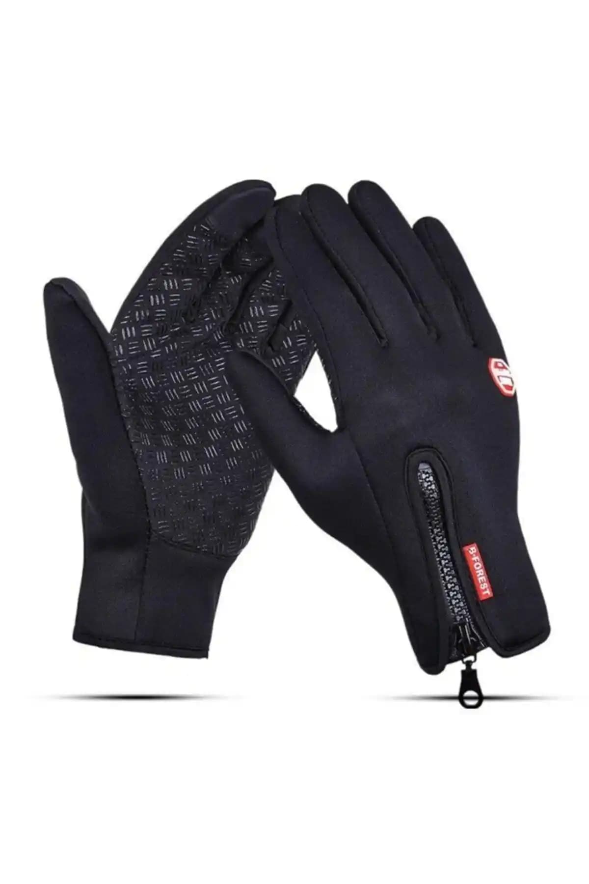 HENGSHENG Unisex Dokunmatik Ekran Uyumlu Rüzgar Geçirmez Kaymaz Kış Eldivenleri