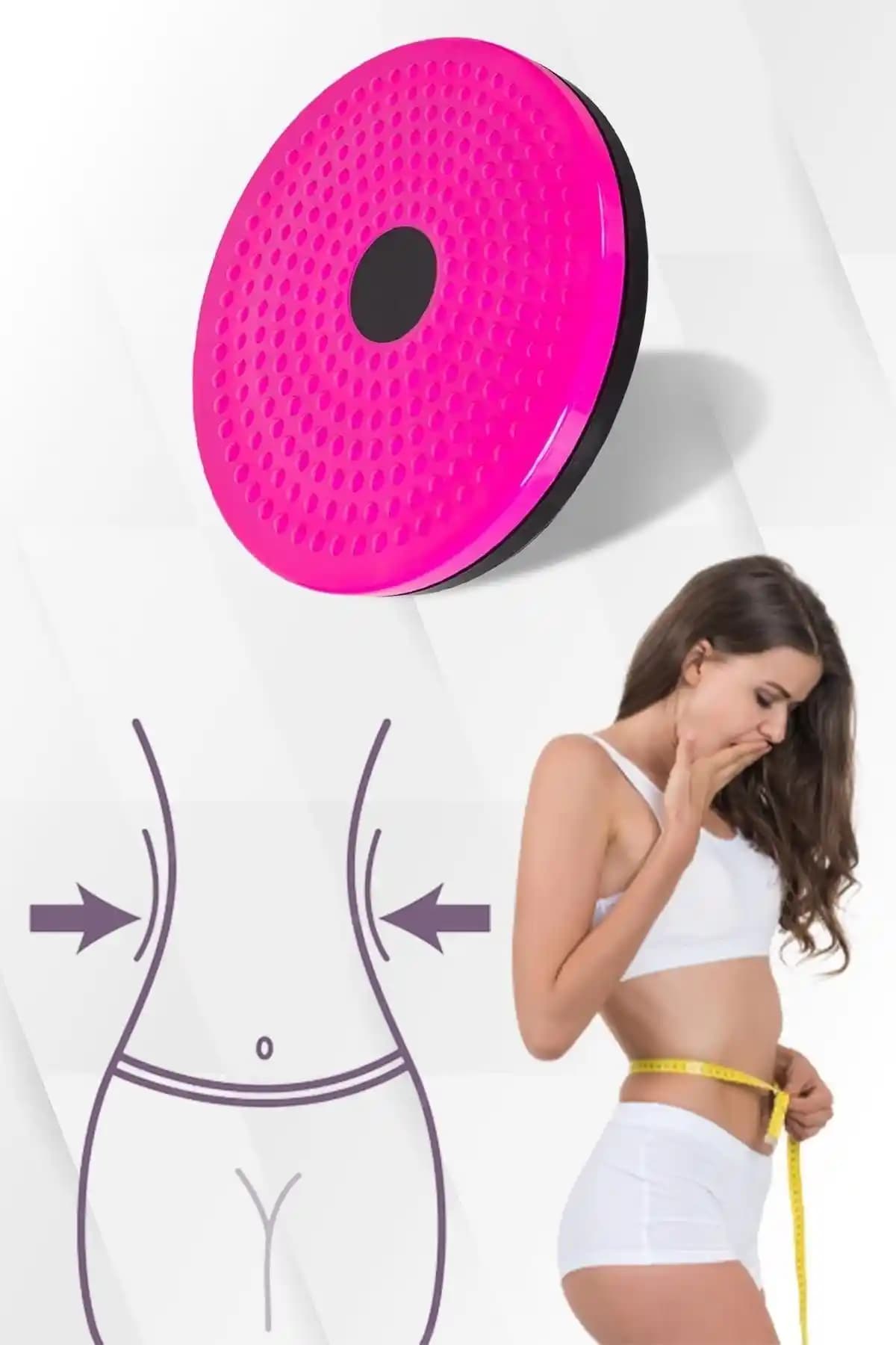 Hsport Manyetikli Disc Twister Kalça ve Bel İnceltici Dönen Disk Evde Spor Aleti