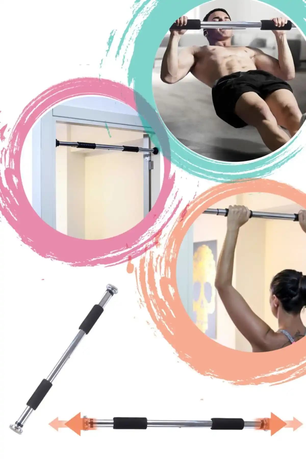 Hsport Ultra Dayanıklı Kapı Arası Barfiks Çubuğu: Sağlam ve Kullanışlı Tasarım