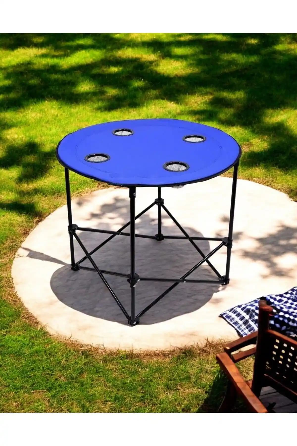 Intoku Katlanır Yuvarlak Kamp Masası: Dayanıklı ve Pratik Açık Hava Çözümü