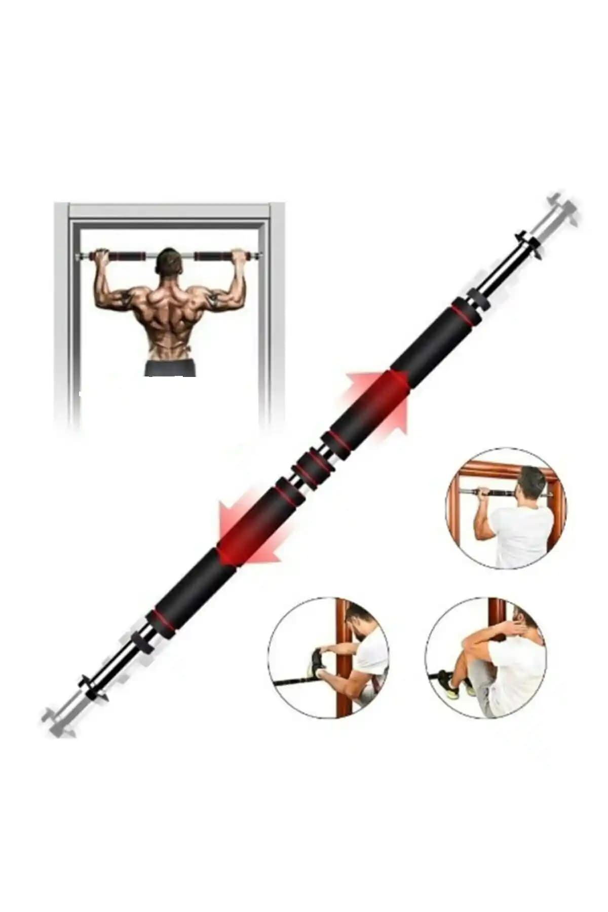 Jetcom Uzun Süngerli Barfix Demiri: Dayanıklı ve Ayarlanabilir Kapı Üzeri Spor Ekipmanı