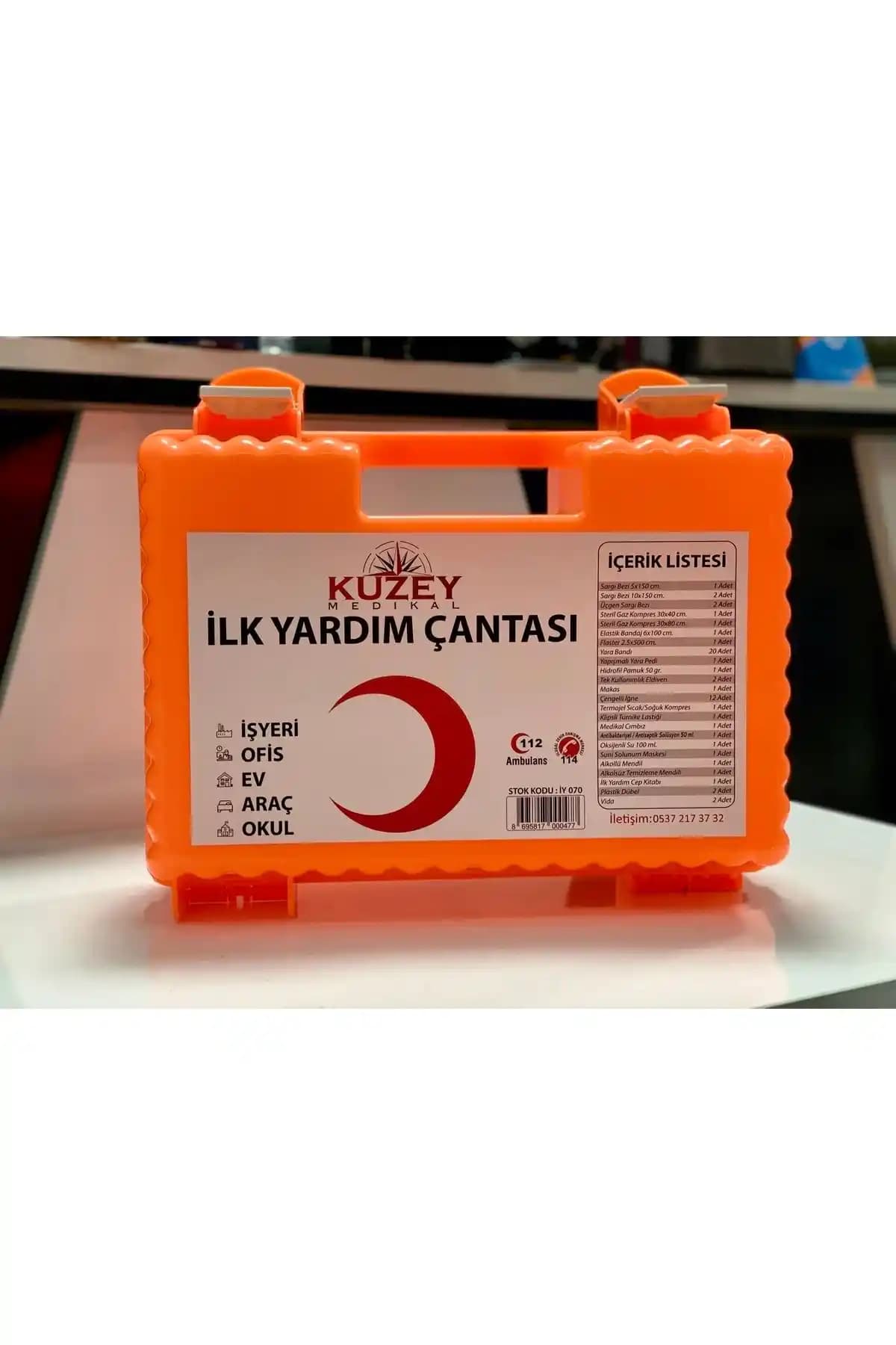 Kuzey Medikal İlk Yardım Çantası Ecza Dolabı Güvenli ve Çok Amaçlı Kullanım İçin