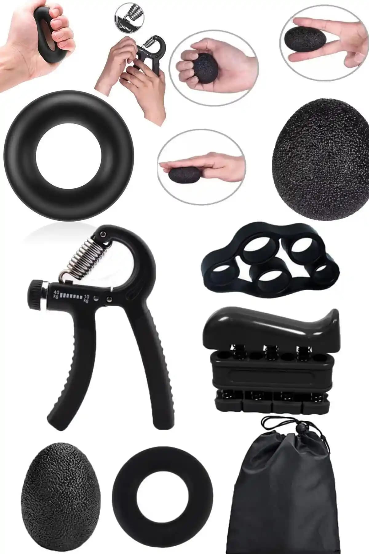 Leyaton 5'li Ayarlanabilir Ağır El Tutucu Spor ve Rehabilitasyon Seti