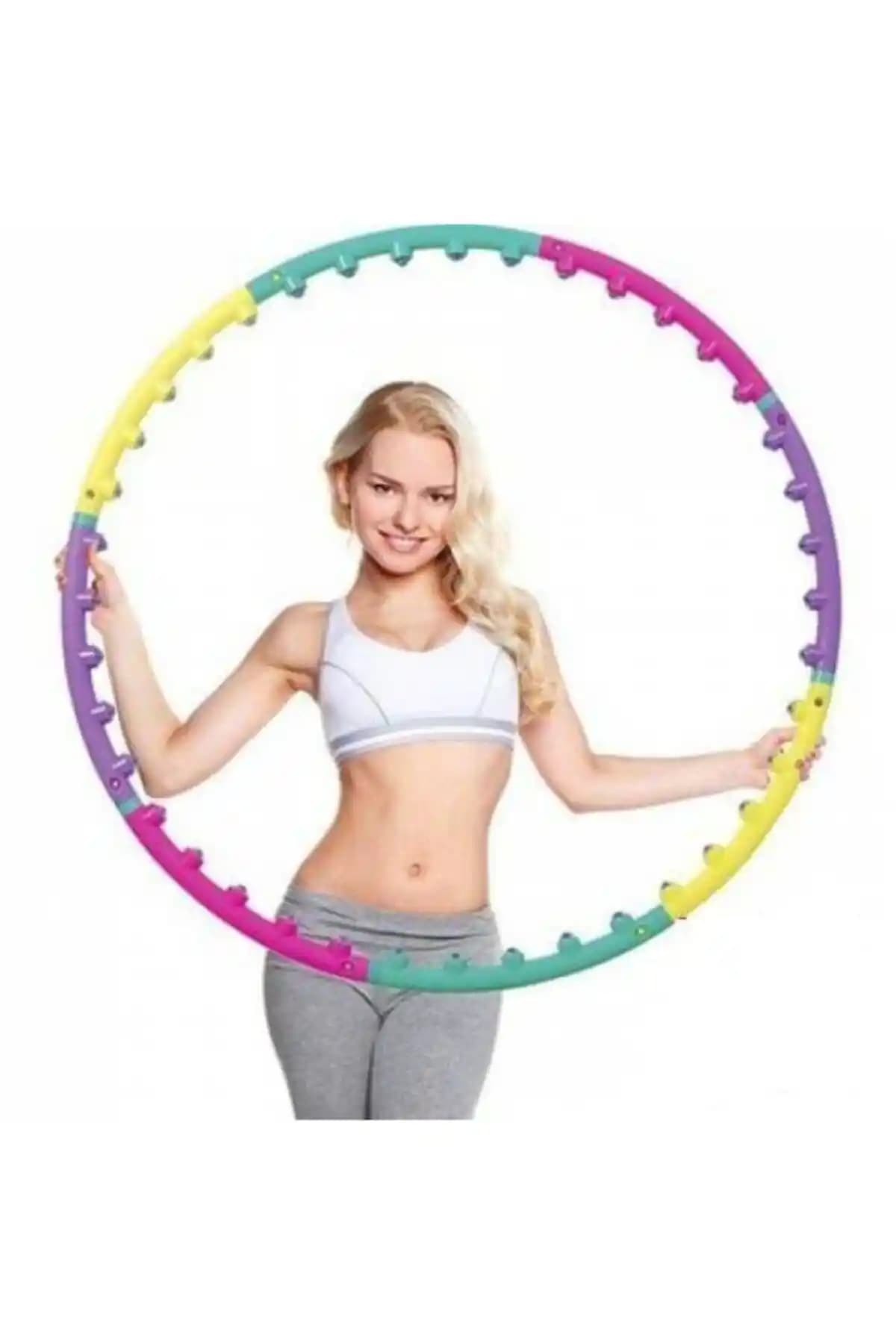 Leyaton Masajlı 8 Parça Çember Hulahoop ile Sağlıklı Zayıflama ve Bel Şekillendirme