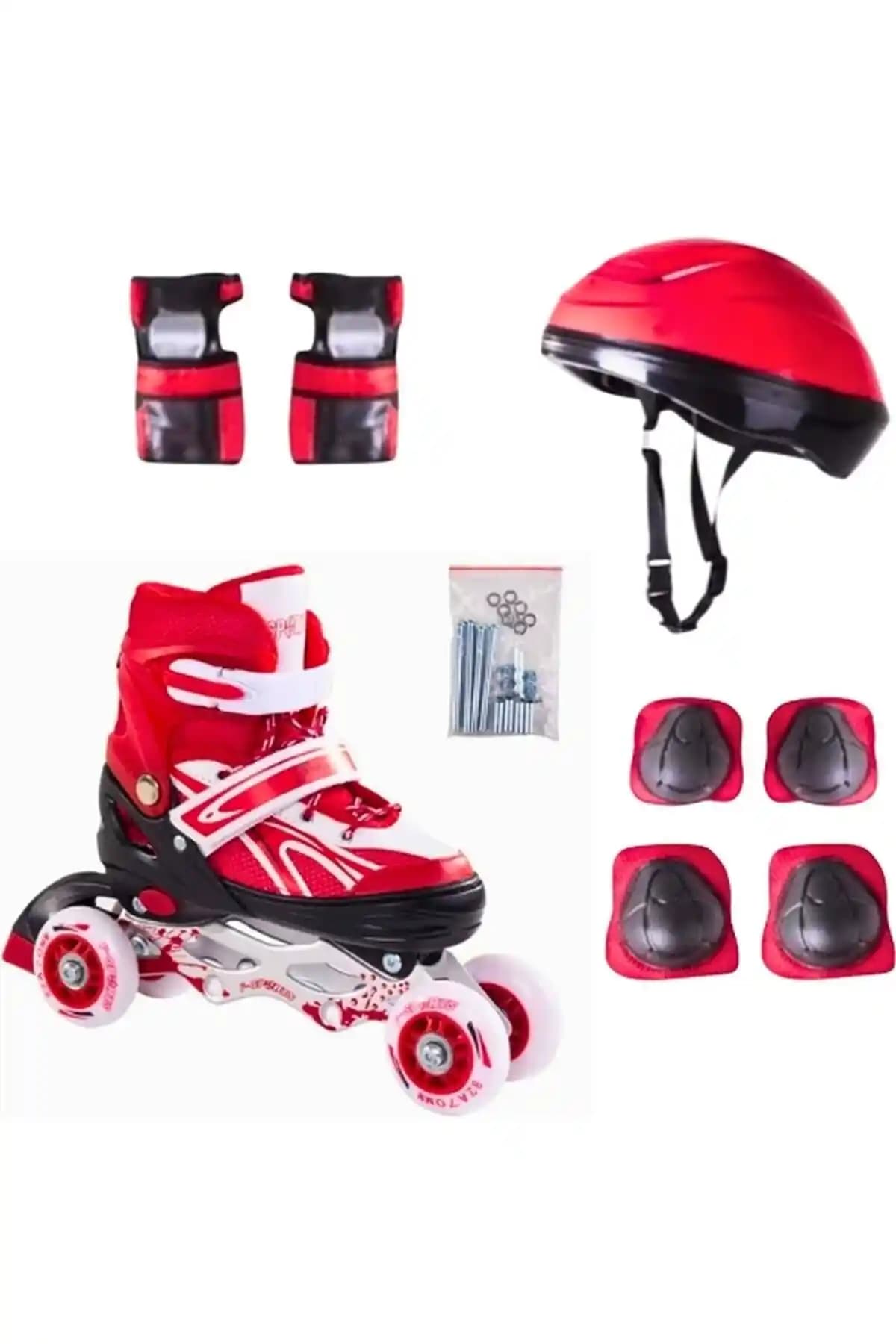 Magical Kırmızı Işıklı Çocuk Paten Seti Güvenli ve Eğlenceli Sürüş Deneyimi Sunar