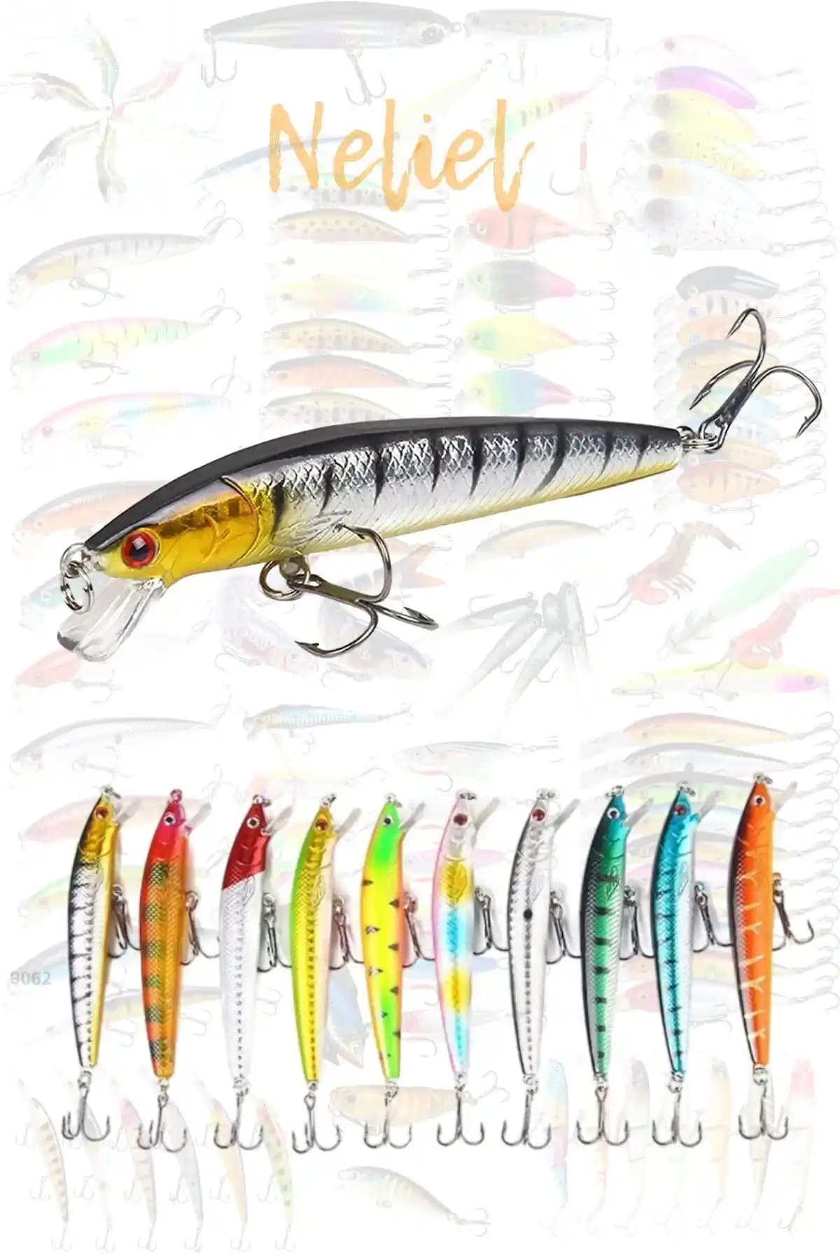 Neliel 10cm 9gr Minnow: Çok Yönlü ve Gerçekçi Balıkçılık Sahte Yemi Ürünü
