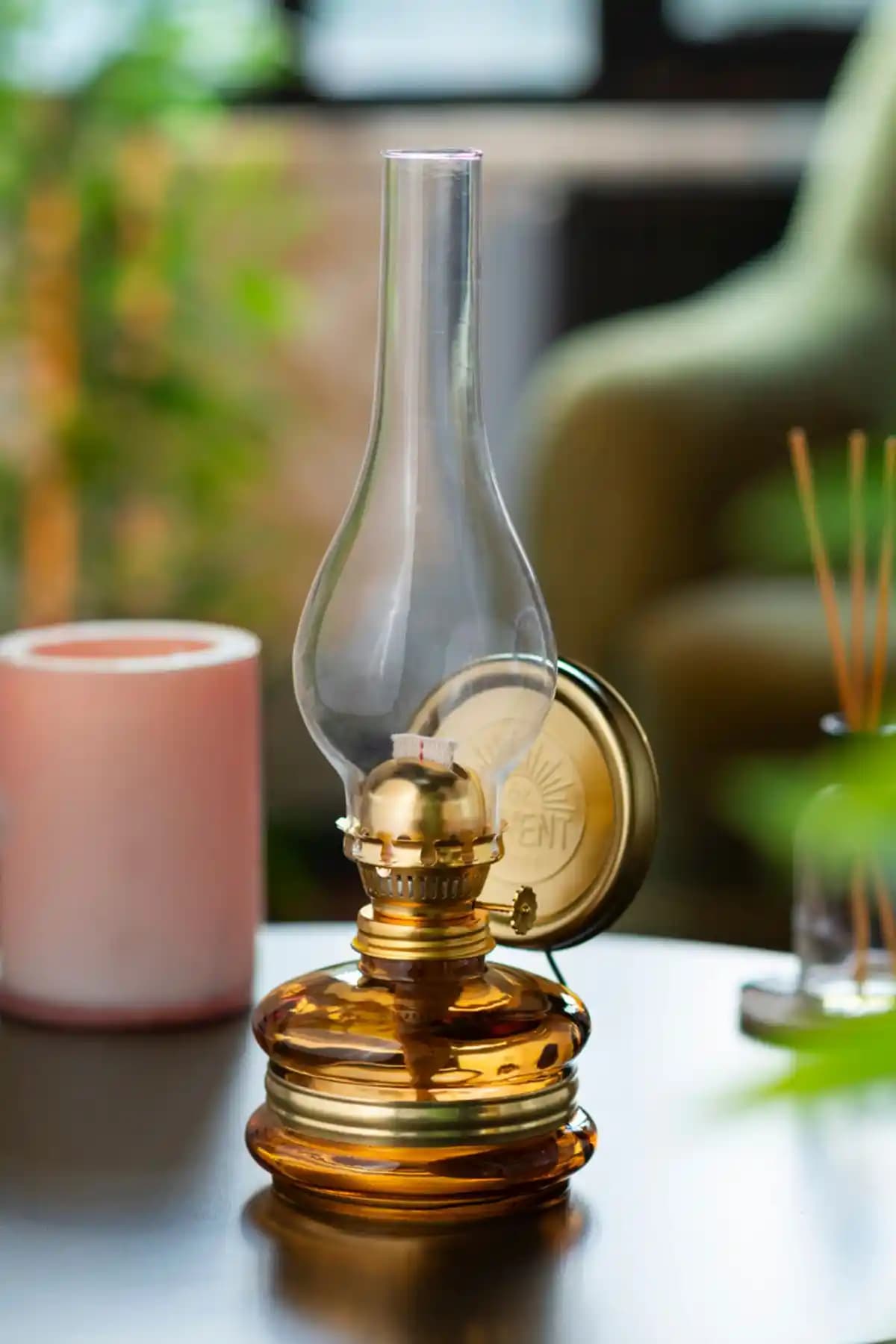 Özlevent Klasik Amber Gaz Lambası Nostaljik Atmosfer İçin Modern ve Dayanıklı Tasarım