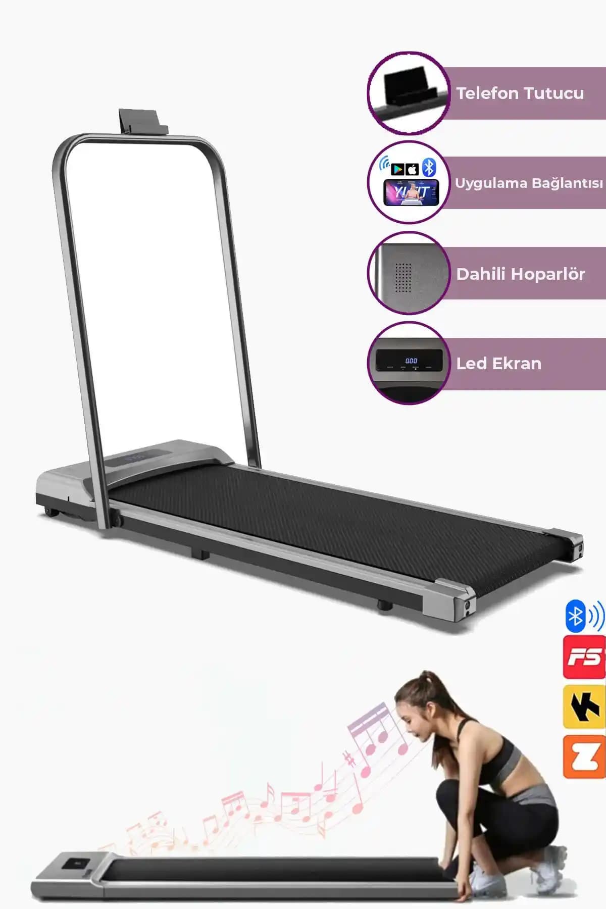 Relax Bluetoothlu Portatif Yürüyüş ve Koşu Bandı: Evde Sağlıklı Egzersiz İçin Modern Çözüm