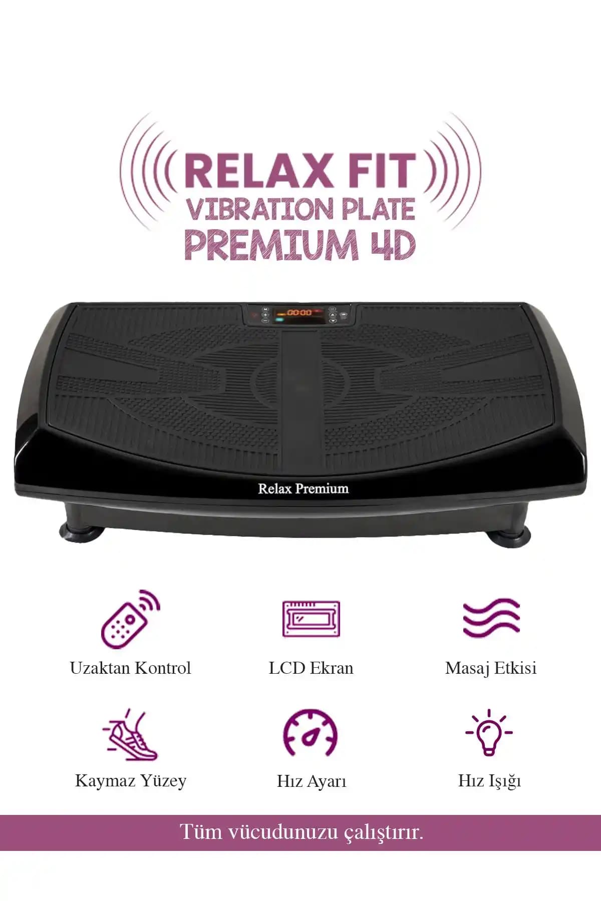 Relax Fit Premium 4D Titreşim Platformu ile Evde Çok Yönlü Egzersiz Deneyimi