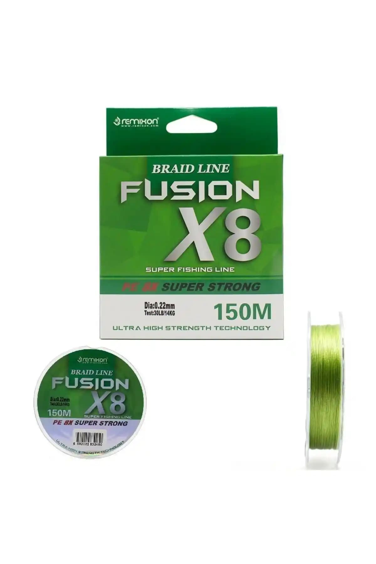 Remixon Fusion 150m X8 Yeşil İp Misina Balıkçılıkta Güvenilir Performans ve Dayanıklılık
