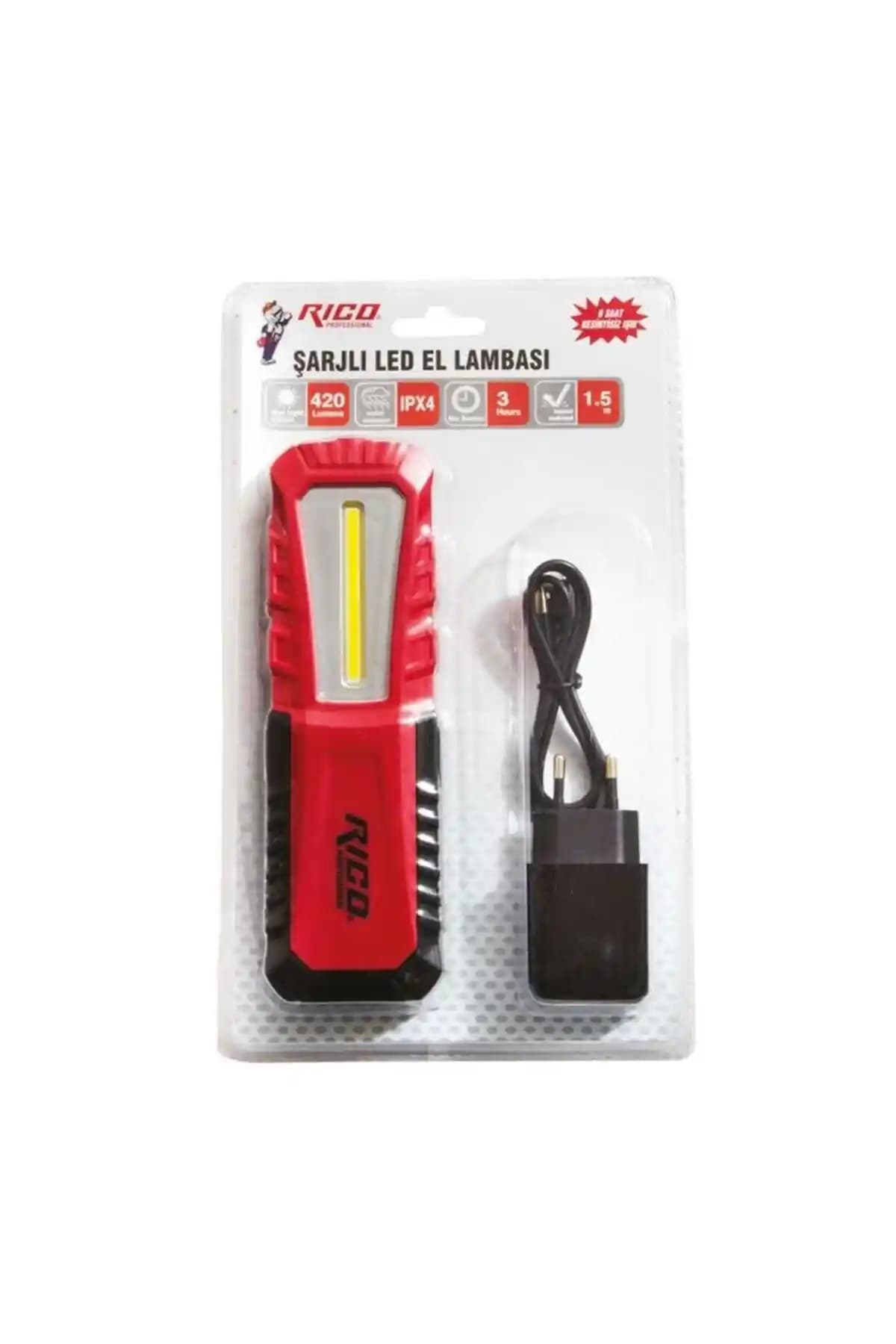 Rico Lümens Şarjlı Mıknatıslı Led Feneri ile Güçlü ve Dayanıklı Aydınlatma Çözümü