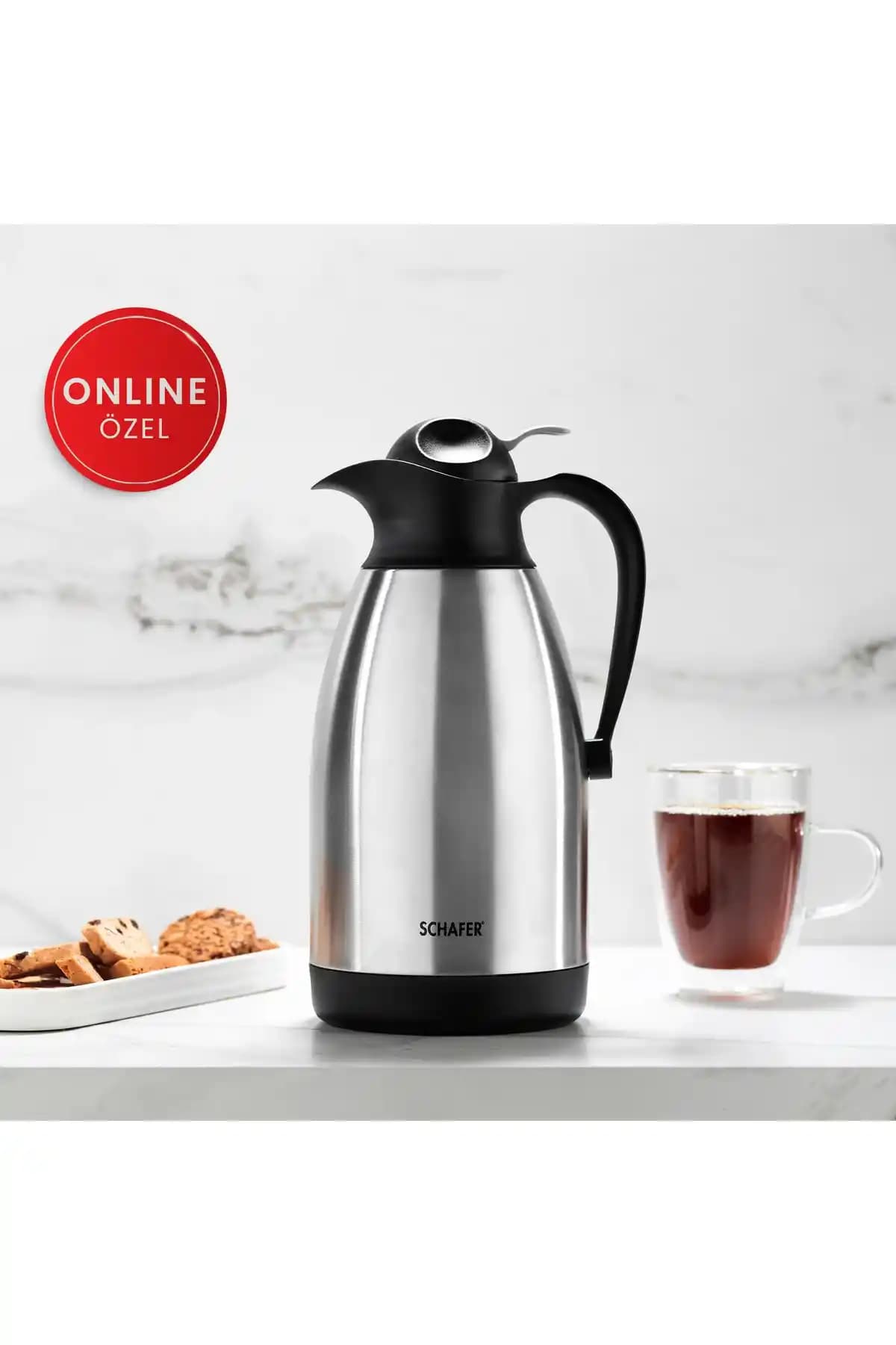 Schafer Kitchenhouse Termos 2 L - Uzun Süre Sıcak veya Soğuk Tutma Özelliği ile Mükemmel Performans
