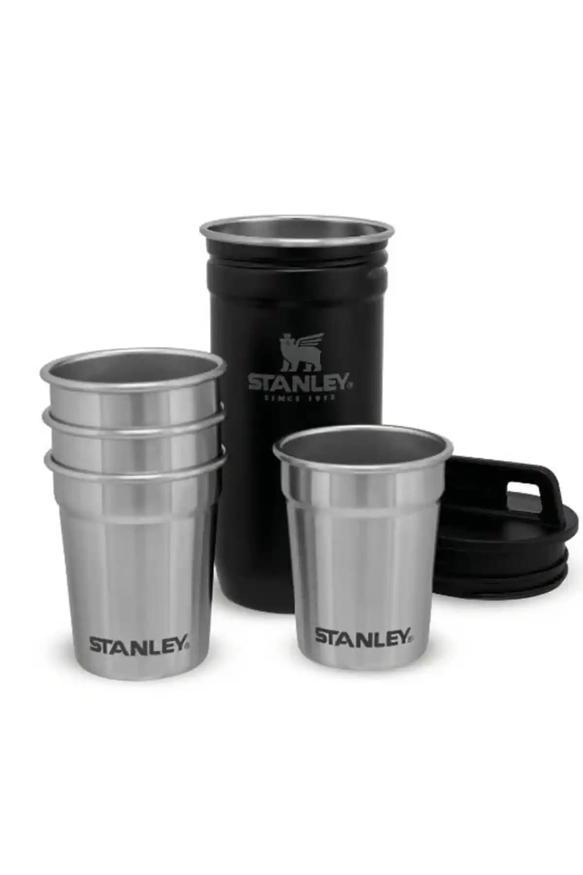 Stanley Adventure Çelik Shot Bardak Seti Siyah - Dayanıklı ve Pratik Outdoor İçin