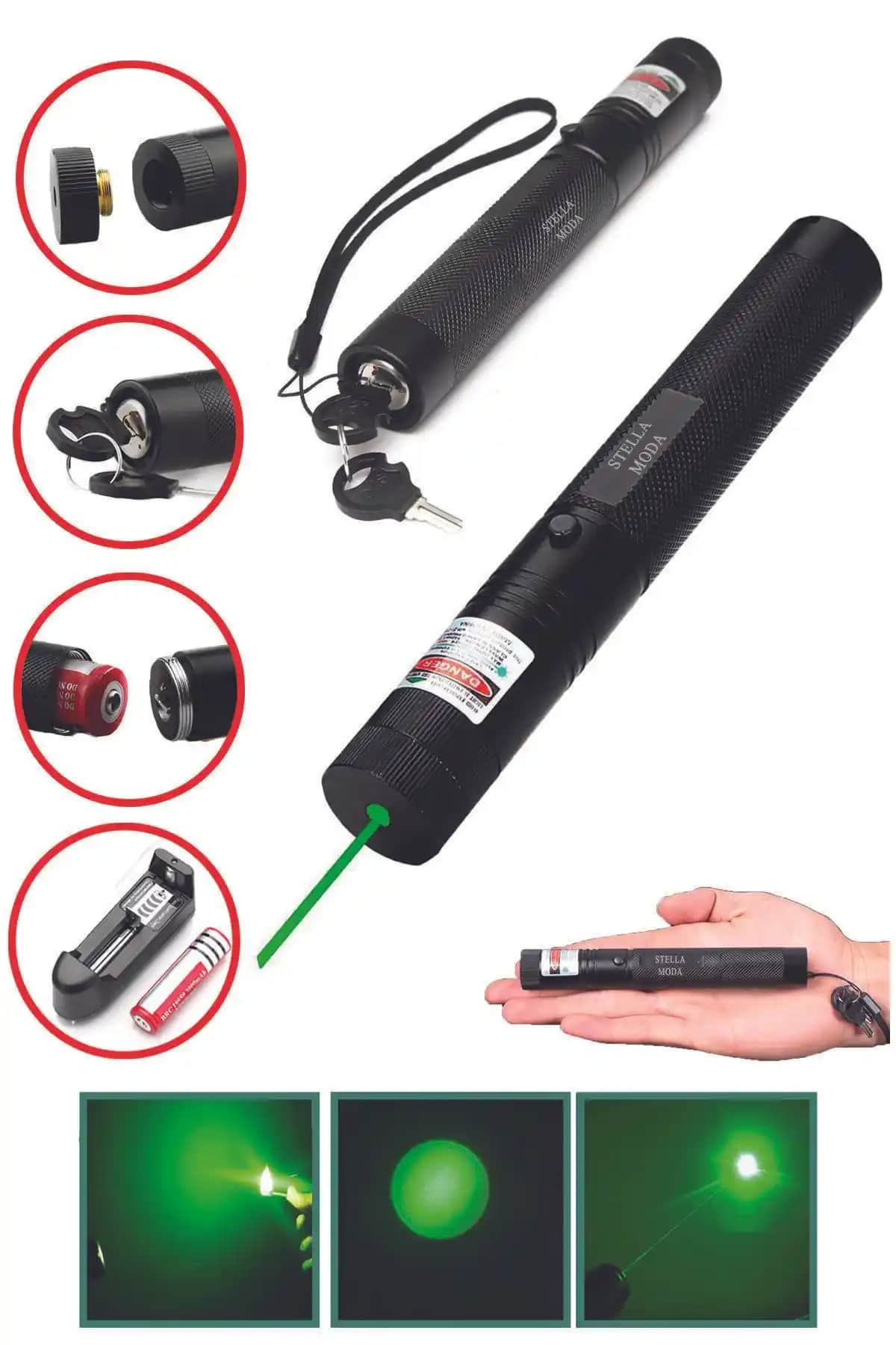 STELLA MODA Şarjlı Yeşil Lazer Pointer Güvenli Kullanım ve Özellikleri