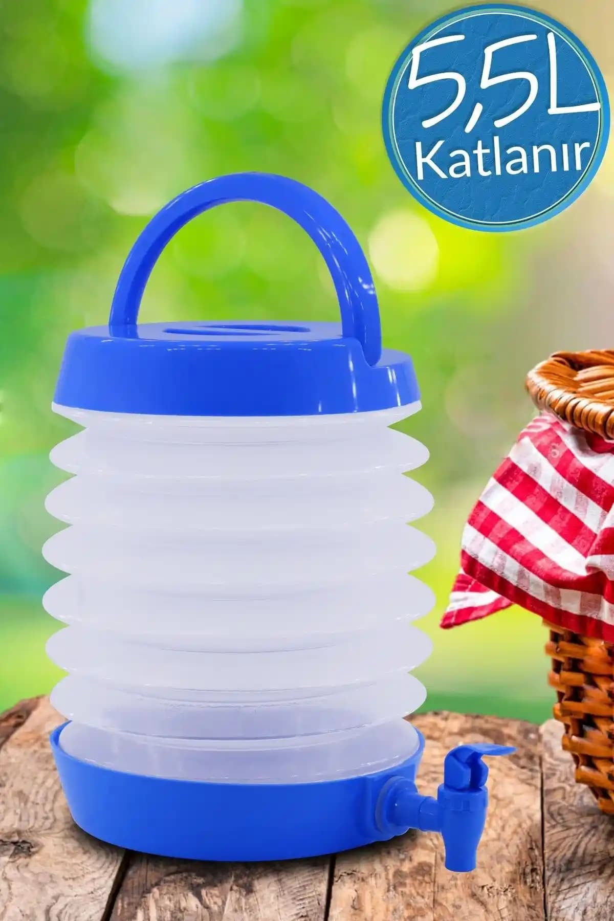 Telvesse Musluklu Katlanabilir Su Bidonu: Taşınabilir ve Çok Yönlü Kamp Arkadaşı