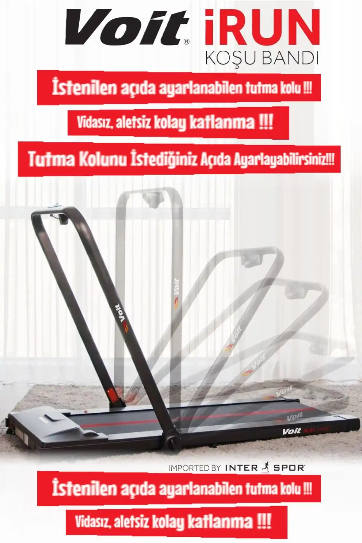 Voit Irun Akıllı Katlanabilir Koşu Bandı: Evde Fitness için Yüksek Performanslı Çözüm