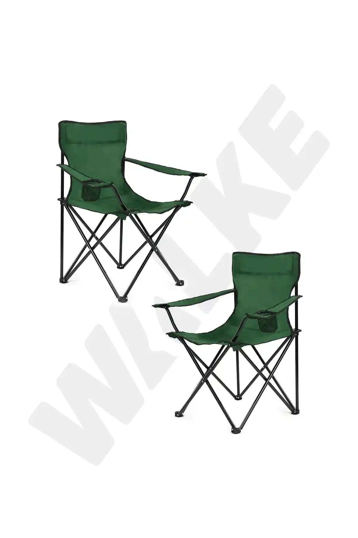 Walke 2 Li Katlanabilir Kamp Sandalyesi Doğa ve Açık Hava Etkinlikleri İçin Dayanıklı ve Konforlu