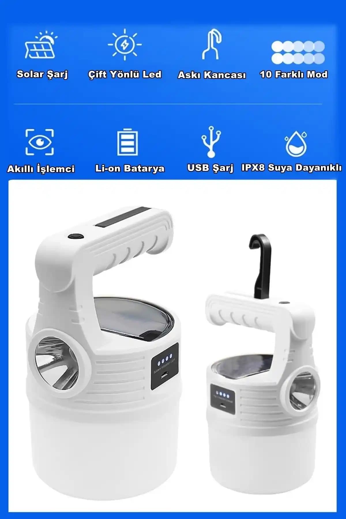 Yopigo P-300w Güneş Enerjili Çok Modlu Kamp Lambası ve Aydınlatma Çözümü